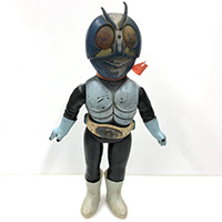 旧バンダイ 仮面ライダー 2号 初期 面取 マスク ソフビ スタンダードサイズ フィギュア